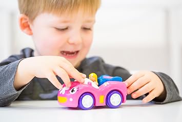 WOW Toys Dynamite Daisy Push & Go Racing Car with Removable Driver | Durable, Friction-Powered Vehicle for Toddlers Ages 15