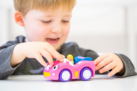 WOW Toys Dynamite Daisy Push & Go Racing Car with Removable Driver | Durable, Friction-Powered Vehicle for Toddlers Ages 15