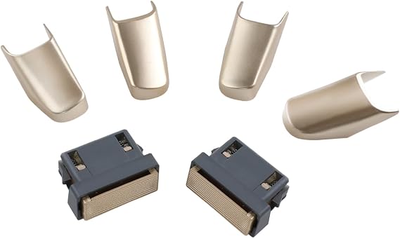 2Pcs Front Armrest Lid Latch and 4Pcs Door Pull Strap End Cap