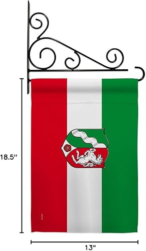 Miniatura 5 de North Rhine Westphalia Garden Flag Set Wall Holder Regional Germany States Central Europe Territory Old History Country Particular Area Small Gift