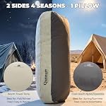 Shredded Memory Foam Camping Pillow, Compact, Removable Cover for Travel, Gravel White - Image 3