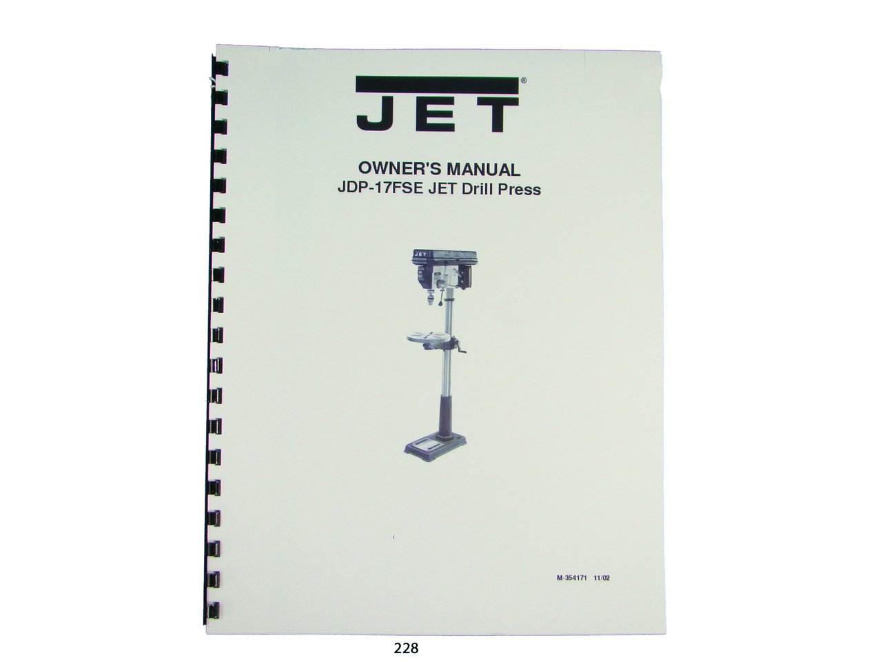 Jet JDP17FSE Drill Press Owners Manual Jet Books