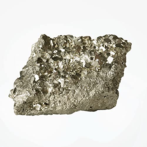 Image of Golden Pyrite Crystal Cluster 300-350 gm | Large Raw Pyrite Stone for Money, Prosperity & Success | Healing & Manifestation Crystal for Feng Shui, Vastu & Home Decoration
