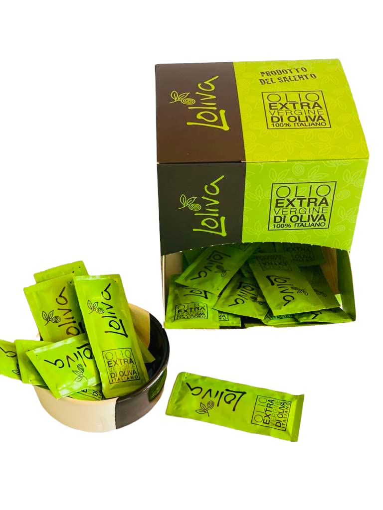 OLIO EXTRAVERGINE DI OLIVA BUSTINE MONODOSE 10 ML