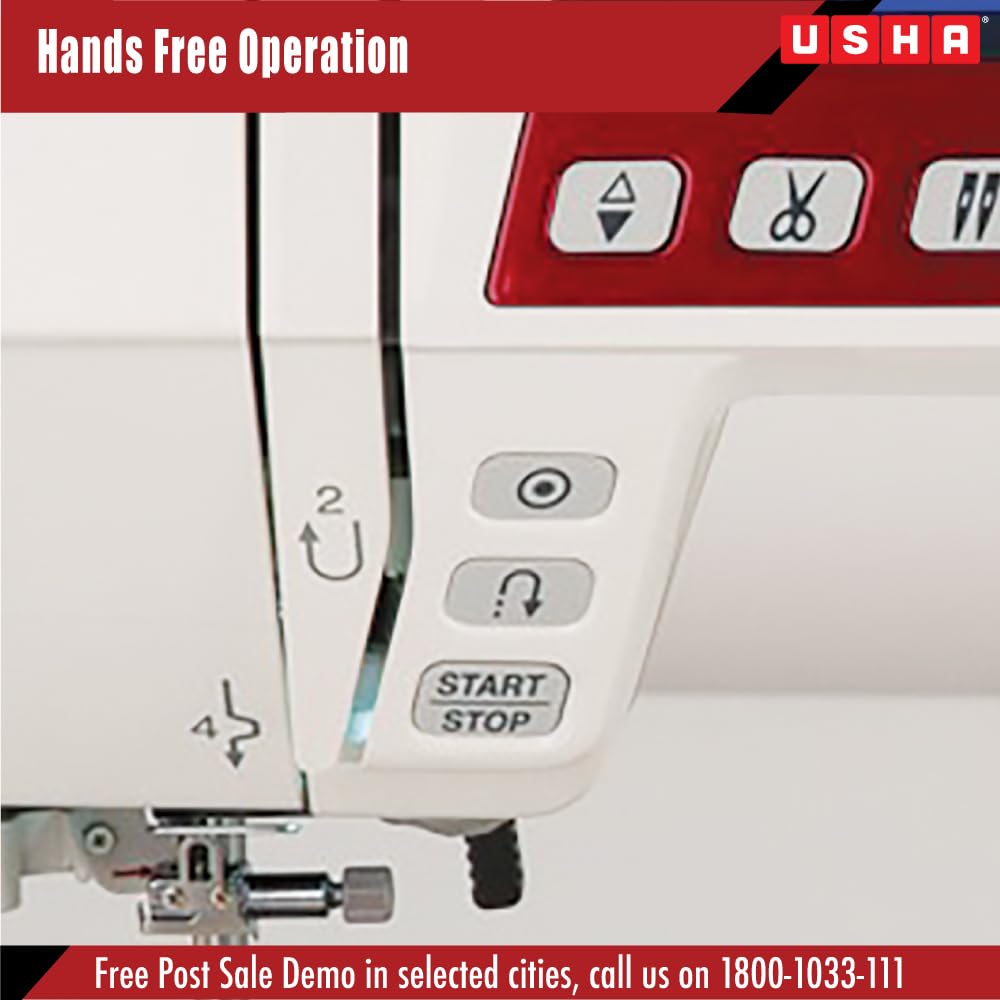 Usha Janome Dream Maker 120 Automatic Zig-Zag Computerized Sewing Machine || 120 Built-In-Stitches(White) With complementary Sewing Lessons in Nine languages — Amazon image 5