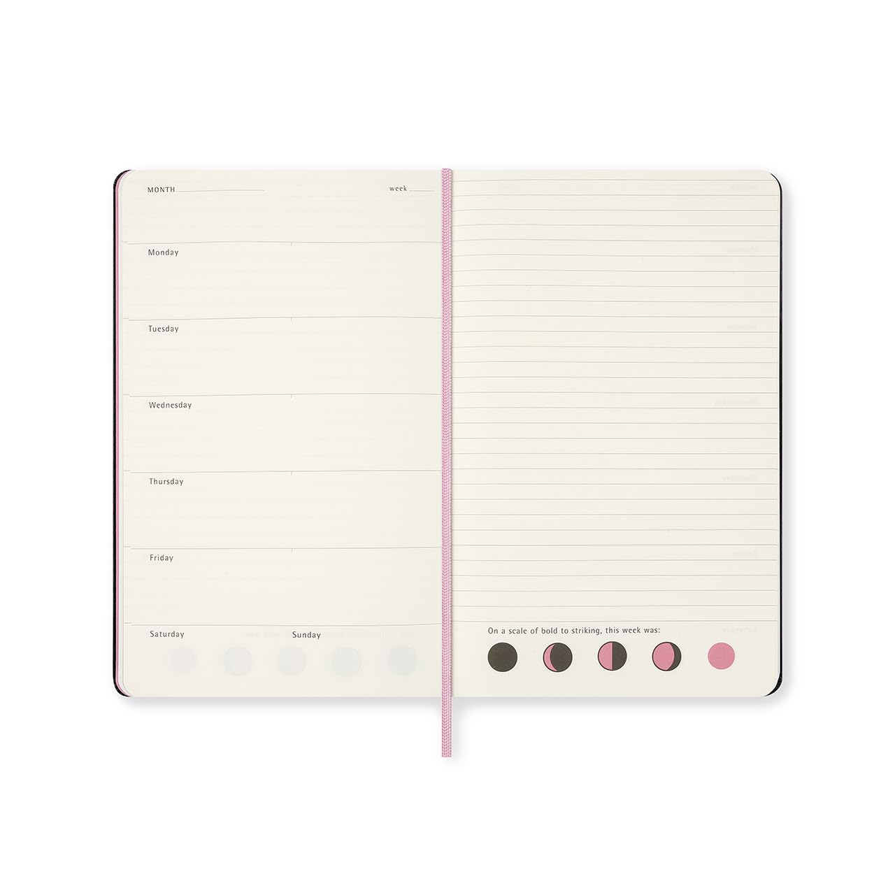 Moleskine BLACKPINK - Planificador de vida sin fecha de edición limitada en caja de regalo, tapa dura, grande (5 x 8.25 pulgadas), rayado/forrado, negro, 240 páginas