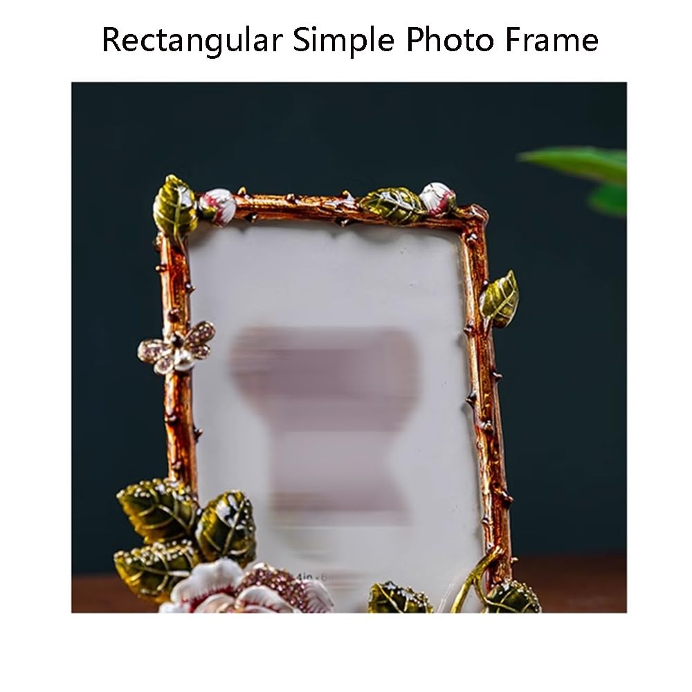 Amazon.co.jp: 6インチ 絶妙なメタルヴィンテージ額縁 花柄額縁