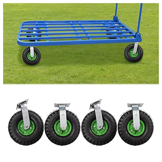 Heavy Duty Industrial Pneumatic Casters Set