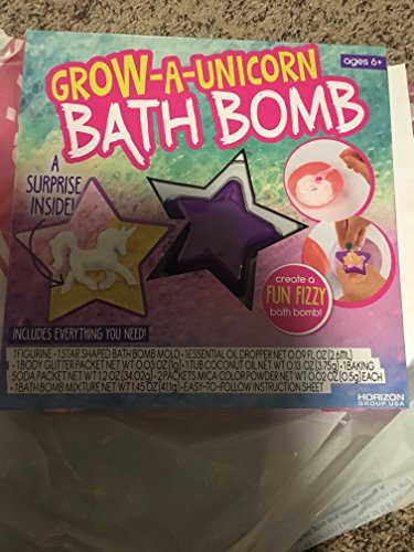 Create A Fun Fizzy Bath Bomb! Choose From Grow-A-Mermaid, Grow-A-Unicorn, Or Grow-A-Boyfriend! Includes Everything You Need! Great Gift For Kids Ages 6+! (Grow-A-Unicorn)