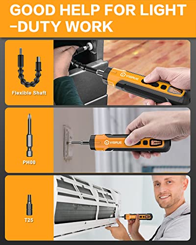 Vigrue Electric Screwdriver With Display, 2200Mah Type-C Rechargeable Cordless Screwdriver, 5 Torque Adjustment, Power Screwdriver For Small Projects #TOP4