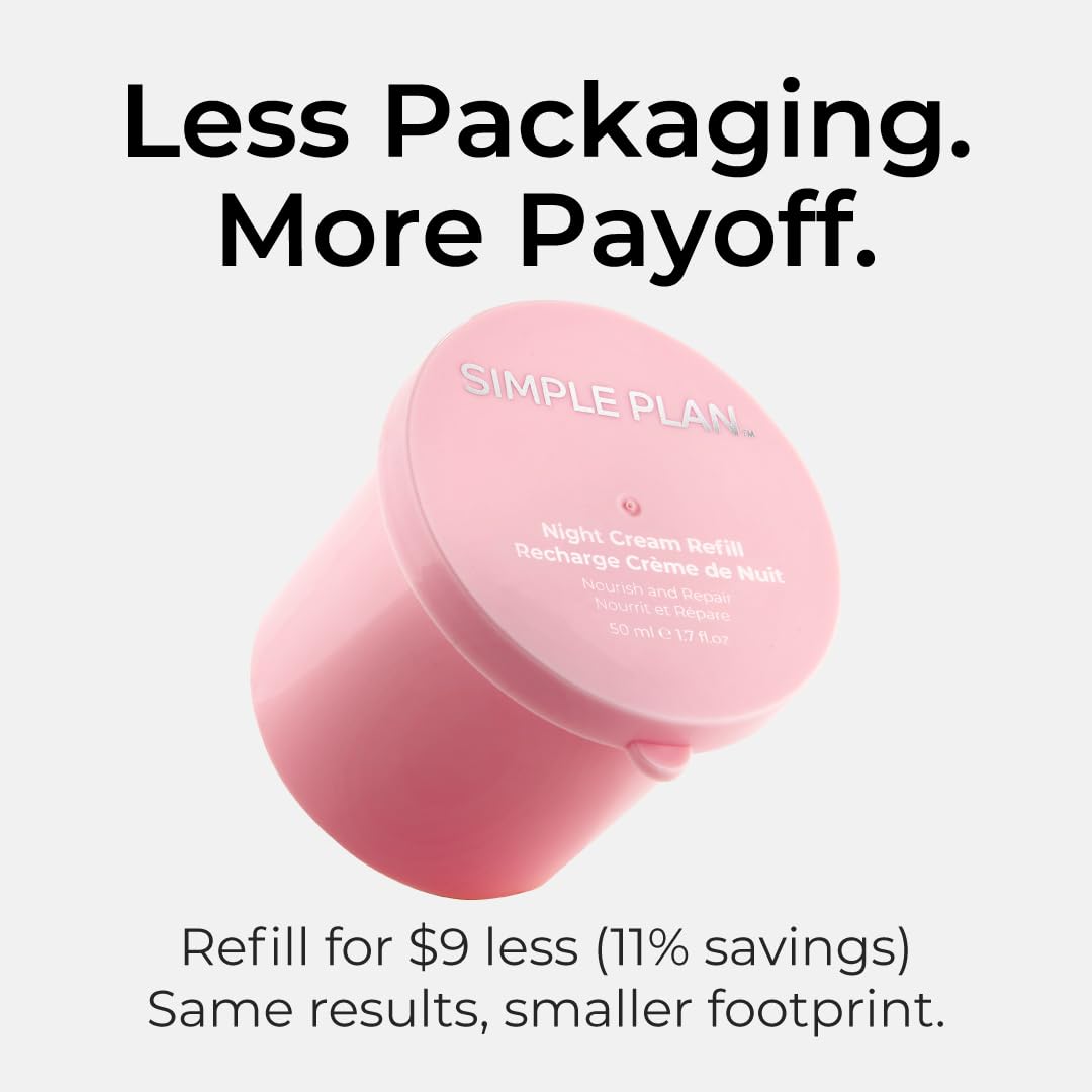 SIMPLE PLAN Night Cream – Restorative Hydrating Face Cream with Ceramides & Hyaluronic Acid | Anti-Aging Night Moisturizer for Face | Nourishing Facial Moisturizer for Women & Men – 50ml - Image 4