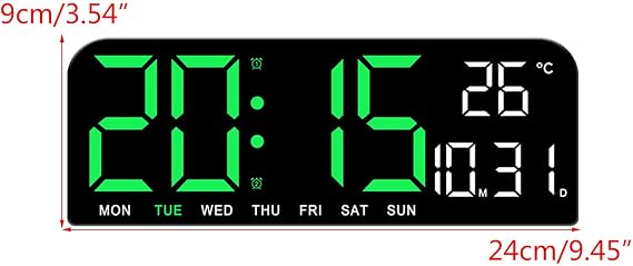 Multifunctional LED Clock with Temperature and Humidity Display Contemporary Clocks Countdown Wall Hanging Desk