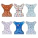 ALVABABY 6 Pack Cloth Diaper with 12 Inserts One Size Adjustable Washable Reusable Diaper Cover for Baby Girls and Boys