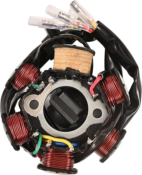 Complete Electrics Wiring Harness 6 Pole Stator Coil CDI Wire Harness Solenoid Relay Spark Plug for 4 Stroke ATV 50cc 70cc 90cc 110cc 125cc Pit Quad Dirt Bike Buggy Go Kart