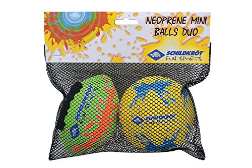 Schildkröt Mini-Ball-Duo Pack, Set bestehend aus 1 Volley und 1 American Football, Ø 9cm, griffig und salzwasserfest, ideal für Strand und Wasser, 970282