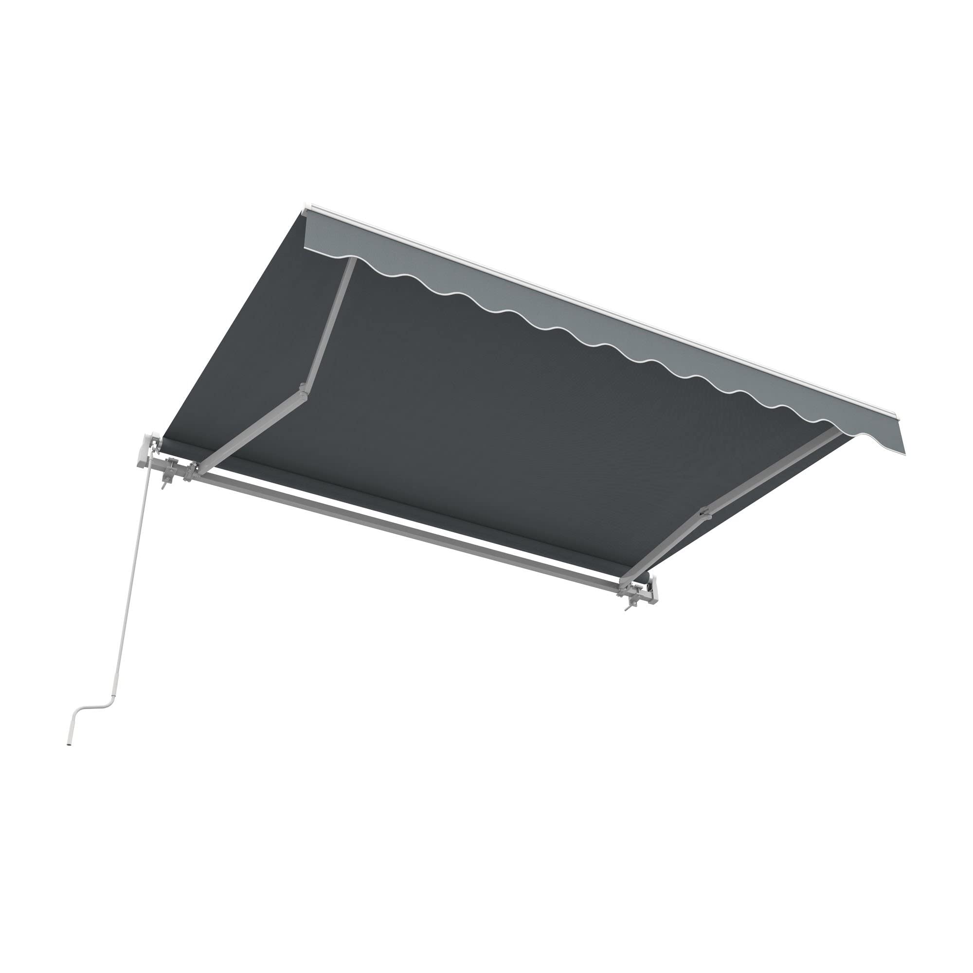 paramondo Gelenkarmmarkise Basic 2000 Markise Sonnenschutz Sichtschutz für Balkon & Terrasse, Vollständig zusammengebaut, 250 x 150 cm (Breite x Ausfall), Uni Anthrazit