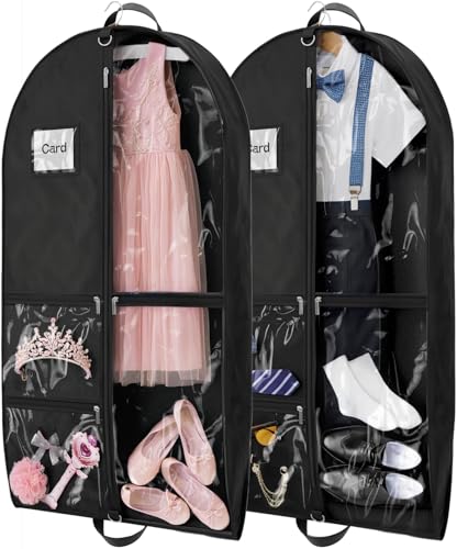2Pack 40" Dance Garment Bags with Pockets for Dancers