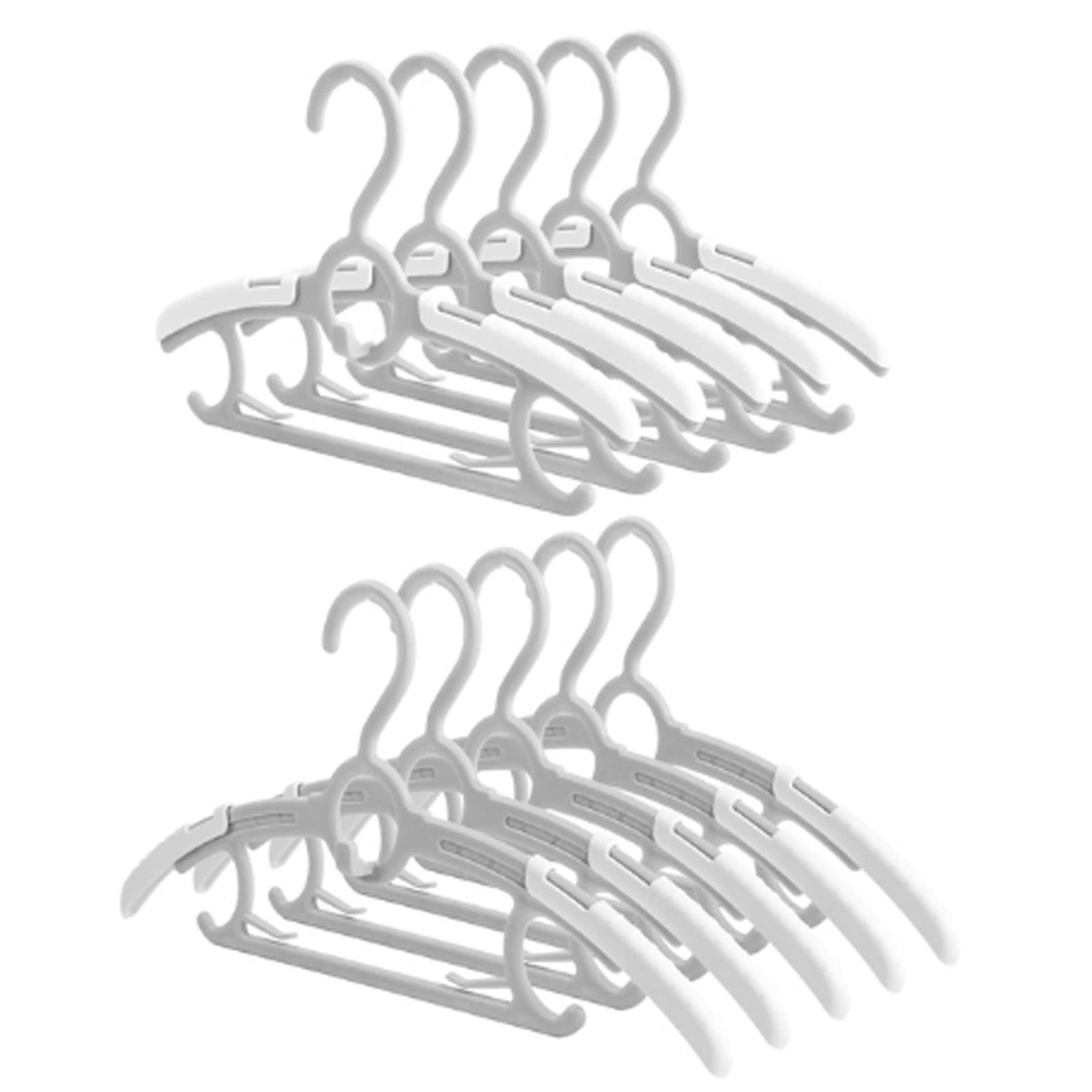 JINGYAN Standard Hangers Extendable Clothes Hanger Stackable Anti-slip Racks Children Coats Hook Closet Organizer Household for Kids Clothing
