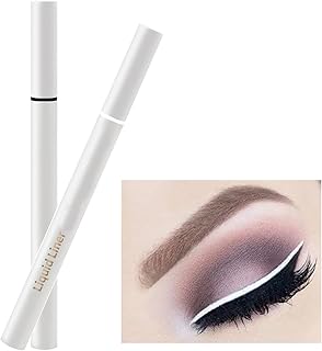 Liquid Eyeliner, Black And White Eyeliner Pen Eye Liner Pencil Waterproof Liquid Eyeliner Quick Drying Long Lasting Makeup Eye Liners, Highly-Pigmented Colourful Eyeliner For Eye Makeup Tools (2 PCS)