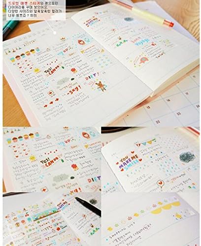 6 Sheets Craft Sticker, Marrywindix Tech Decorative Scrapbooking Diary Album Sticker Adhesive