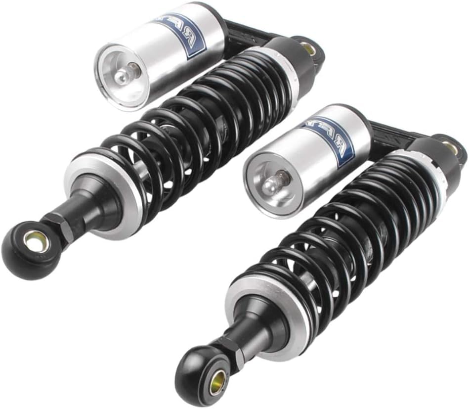Hegeiisy 320mm 12.5 inch 7mm Spring Universal Motorcycle Air Shock Absorber Rear Suspension ATV Quad Scooter Dirt Bike For CBR600 CBR400 CB500 YZF XC EXC XCF Black Silver