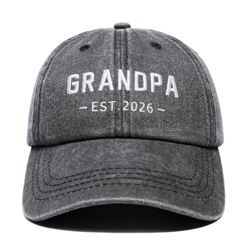 Grandpa Gifts, Grandpa Hat, Christmas Fathers Day Birthday Gifts for Grandpas - Adjustable Washed Cotton Baseball Cap