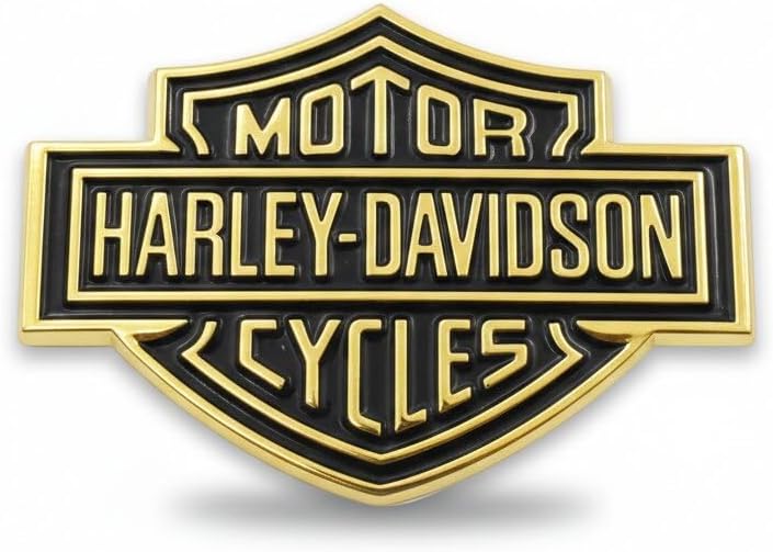Bike 3D Metal Harley Car Sticker & Motorcycle Stickers 7 x 6.8 cm Harley Emblem Sticker Styling Accessories Decals (Golden) CBZ Xtreme