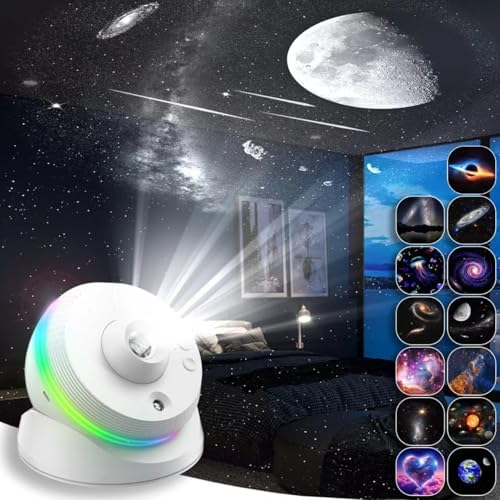 VanSmaGo Improved Projector, 6th Generation, Meteor System, 13-in-1 Star Projector, Galaxy, Realistic Night Light, Starry Sky Nebula, Constellation, Bedroom, Living Room,