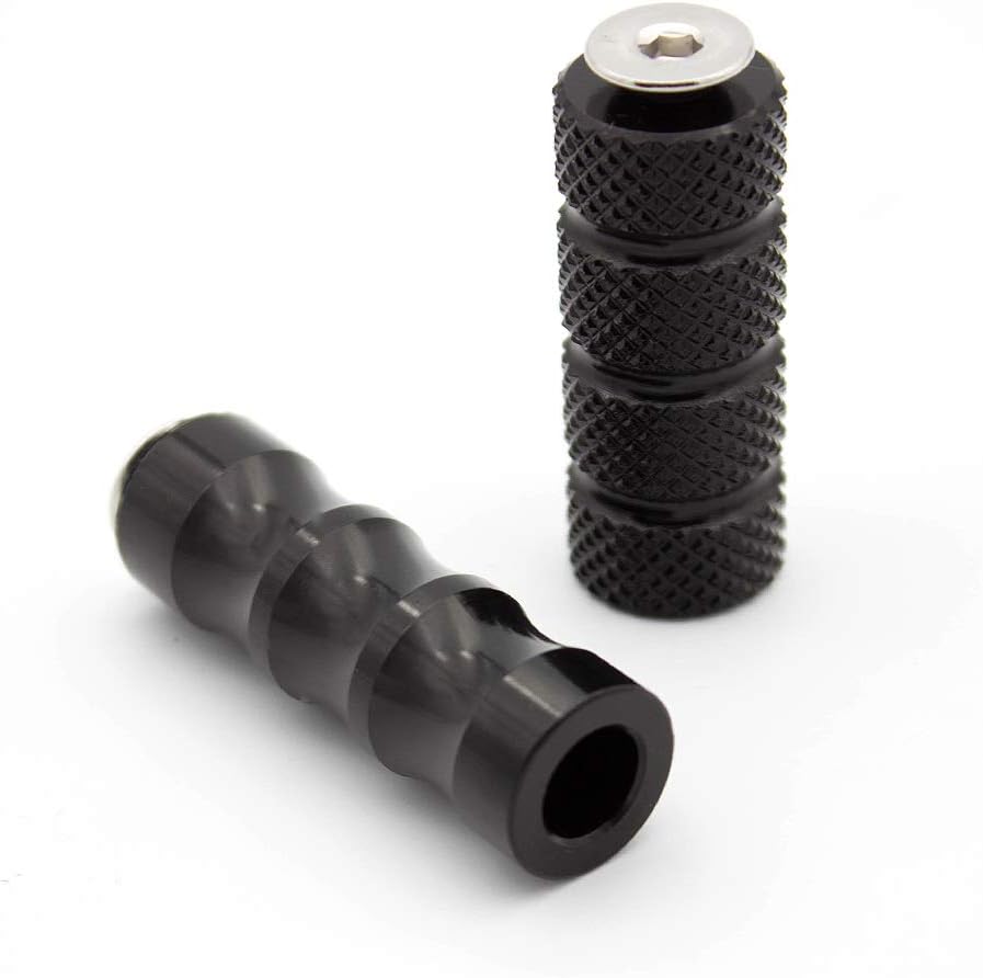 6mm Hole Motorcycle Gear Shift Pegs Brake Footpegs Footrest Foot Pedal Universal for Rearsets Black