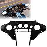 XMT-MOTO Speedometer Cover Cowl Front Upper Inner Fairing For 2008-2013 Harley FLHX, FLHTC,FLHTCU/1996-2007 FLHT, FLHTC, and FLHTCU and FLHX(1 PCS, Black)