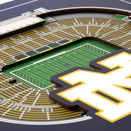 Image of YouTheFan Officially-licensed NCAA Stadium Series 3D Wall Art - multi-layer team stadium replica, detailed sports fan gift, indoor decor