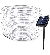RUICHEN Solar Rope Lights Outdoor String Lights, 16.5 Ft 50 LED Tube Light Waterproof Copper Wire...