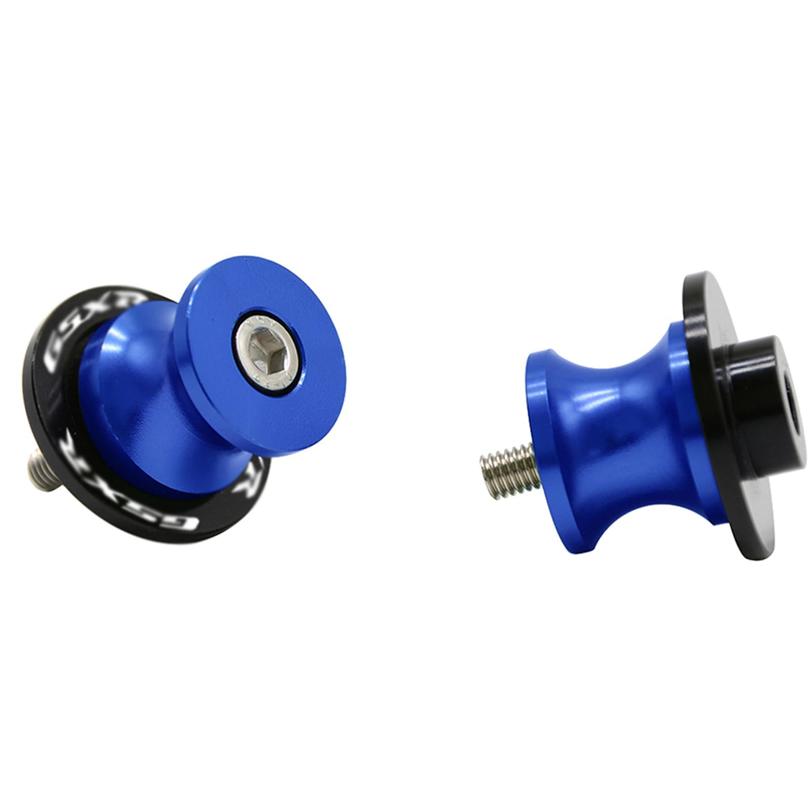 1 Paar Schwingen-Spulen (Bobbins) Für Suzuki GSXR 600 / 750 / 1000 – CNC-Aluminium, M8-Gewinde – Rot – Für Motorradständer & Wartung