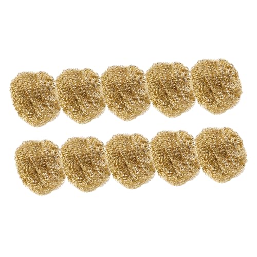 IWOWHERO Ldering Iron Cleaning Ball 10pcs Brass Wire Balls Replace Soldering Copper Wool