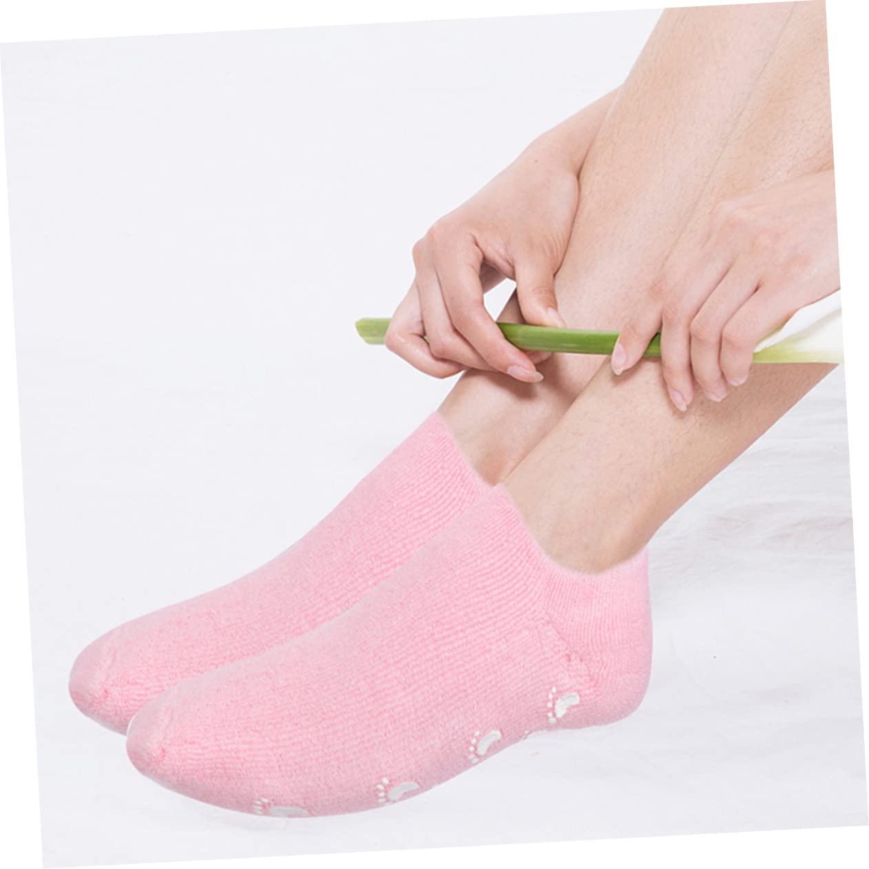 Calze Idratanti per Piedi Spa 3 Paia in Cotone Gel | Fibra Elastica, Effetto Lenitivo e Protettivo, Leggere da Portare, Uso Quotidiano e Lavori Domestici
