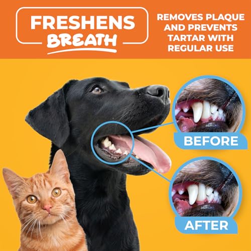 image for Paw Science Dog Teeth Cleaning Wipes - Dental Finger Wipes for Cats & 