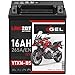 Produktbild LANGZEIT YTX16-BS GEL Motorradbatterie 12V 16Ah 265A/EN Gel Batterie 12V 51422 YTX16-4 YTX16BS ETX16-BS auslaufsicher wartungsfrei ersetzt 14Ah