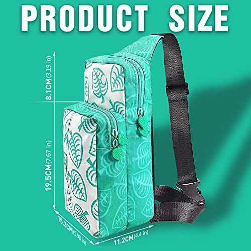 Infurider Portable Travel Carrying Case For Nintendo Switch,Fashion Leaf Design Shoulder Bag Storage Backpack Case For Switch/Switch Lite, Games Holder Case And Cell Phone #TOP1