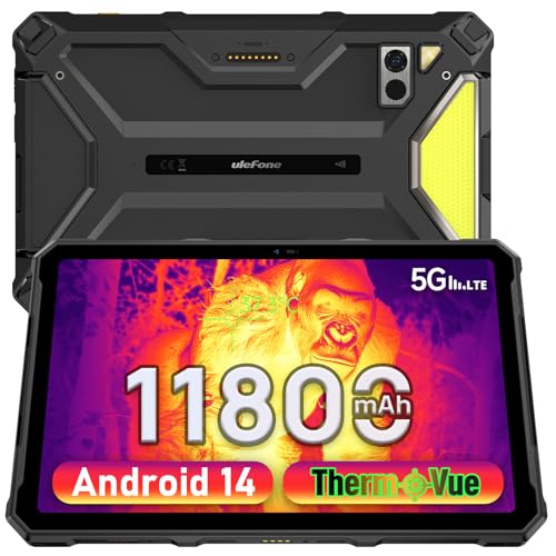 Image of Ulefone Armor Pad 4 Ultra Thermal Imaging 5G Rugged Tablet, 16GB + 256GB /2TB Expansion Android 15, 10.36 inch 2K Corning Display, IP68 /69K, 11800mAh(33W), 10W Dock Charging, 50MP + 32MP, 1100LM LED Lights