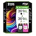 Produktbild RUDGUZ 301 XL Multipack Kompatibel für HP 301 Druckerpatronen 301XL für HP Envy 4500 Druckerpatronen 5530 4504 5534 Deskjet 2540 2544 1510 Officejet 4630 2620 (2er-Pack)