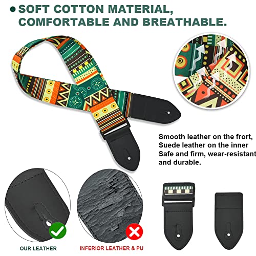 DIKEBAO Sangle de guitare réglable en coton 80-137 cm + collier de guitare + 2 broches de sangle de guitare + capodastre + 5 médiators pour guitare électrique, guitare folk basse - Les Beatles, Paul McCartney, John Lennon, RIngo Starr, George Harrison DIKEBAO Sangle de guitare réglable en coton 80-137 cm + collier de guitare + 2 broches de sangle de guitare + capodastre + 5 médiators pour guitare électrique, guitare folk basse – Image 4