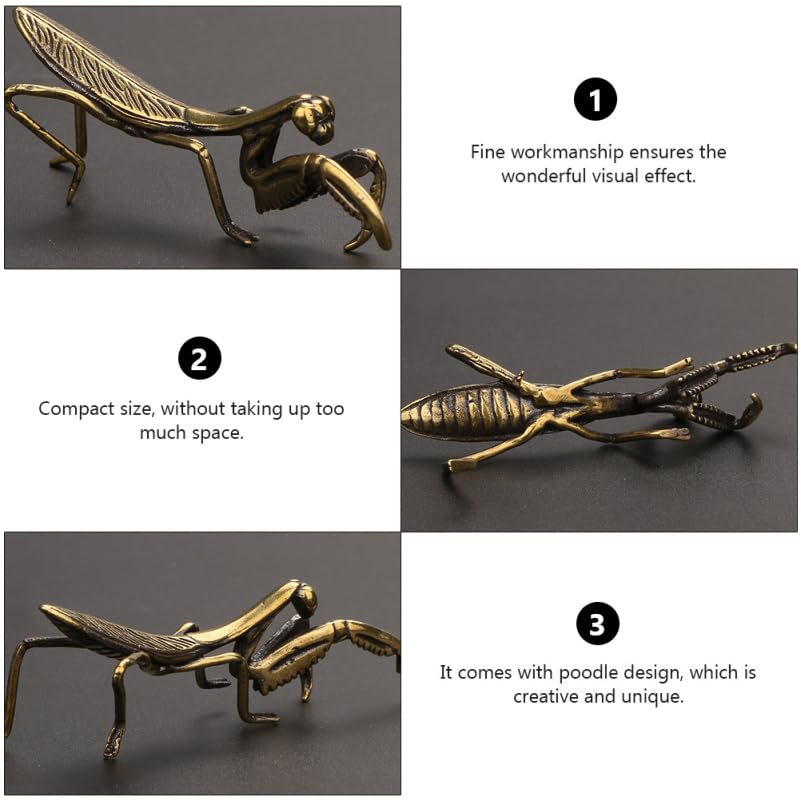 Set de 2 estatuas de mantis Didiseaon 5.66x1.88x1.57 pulg miniatura 5