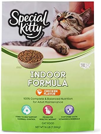 Special Kitty Indoor Formula Cat Food, Chicken Flavor, 16 lb