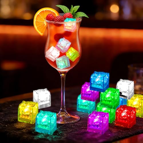 Cubitos LED Luminosos Multicolor para Bebidas 12 Unidades miniatura 1