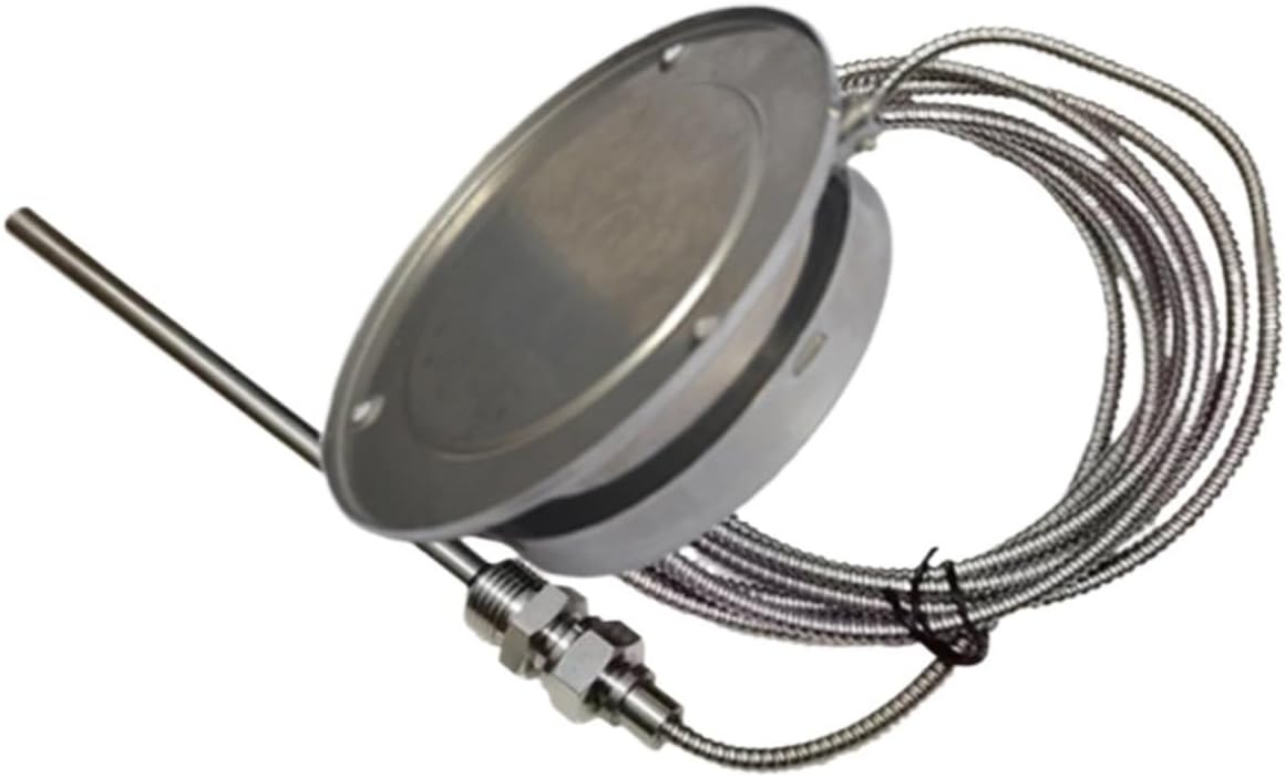 Arionyx All Stainless Steel Pressure Type Capillary Thermometer, -50~50°C Temperature Gauge, 100MM Dial, G1/2 Male Thread
