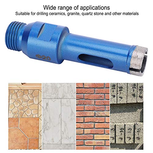 Broca para Taladro Angular 1/2 BSP, para Azulejos Cerámicos, Mármol, Granito y Cuarzo, Diámetro de Perforación 20 mm, Alta Dureza y Resistencia al Desgaste, Velocidad Rápida de Perforación, Color Azul miniatura 4