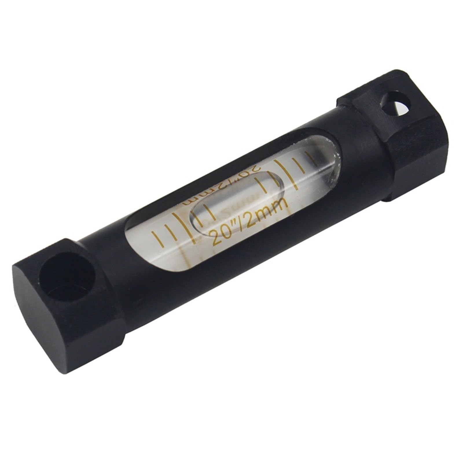 Black Double-Sided Observation Metal Strip Spirit Level Bubble Accuracy 0.1mm Length 60mm