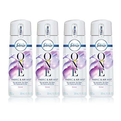 Febreze One Fabric and Air Freshener Mist Refills, Orchid Scent, (4 count, 10.1 fl oz)