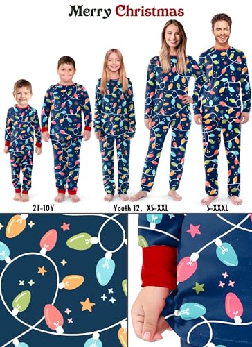 SUNNYBUY Matching Family Christmas Pajamas Set Holiday Jammies Xmas PJS for Women Men Couple and Teens3
