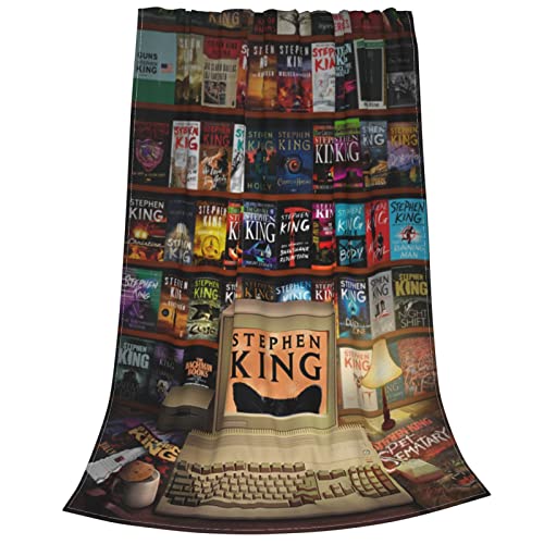 The King Full Collection Horror Books Blanket Warm Soft Throw Blanket Flannel Blankets All Season...